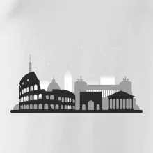 Rím silueta pamiatky Rím silueta pamiatky