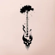 Gitara strom a lebka