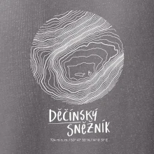 Děčínský Sněžník - vrstevnice v kruhu