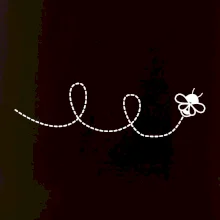 Dráha letu včely - slučka