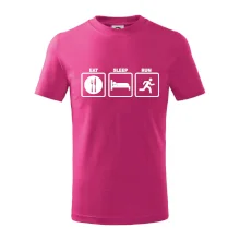 Eat sleep run štvorce