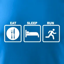 Eat sleep run štvorce