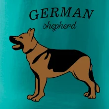 Nemecký ovčiak - hnedý s nápisom Nemecký ovčiak - hnedý s nápisom