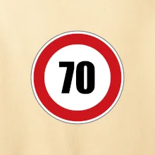 Dopravná značka - obmedzenie rýchlosti 70