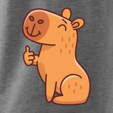 Kapybara s palcom hore Kapybara s palcom hore