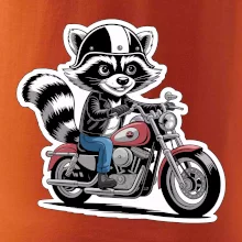 Mýval na motorke kreslený