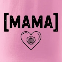 Mama nápis a srdce a slnečnice