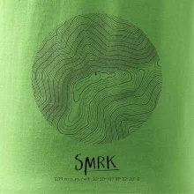 Smrk - vrstevnice v kruhu