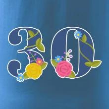 Kvetinové číslo kreslené - 30