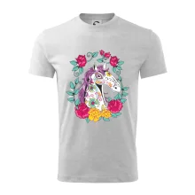 Kôň farebný s kvetinami