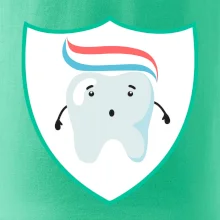 Zúbok na prsníku - zubná pasta