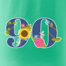 Kvetinové číslo kreslené - 90