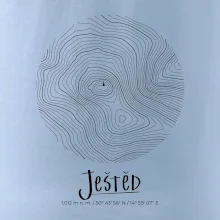 Ještěd - vrstevnice v kruhu