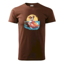 Jack russell teriér na vodnom skútri