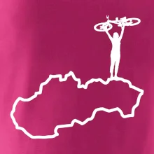 Mapa Slovenska - cyklistka