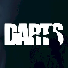 Darts - nápis so šípkarom