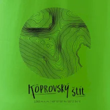 Kôprovský štít - vrstevnice v kruhu