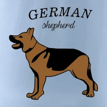 Nemecký ovčiak - hnedý s nápisom Nemecký ovčiak - hnedý s nápisom