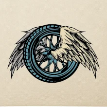 Moto koleso s krídlami