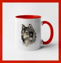 Hlava vlka kreslená