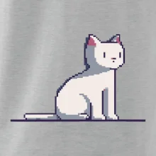 Mačka biela pixel