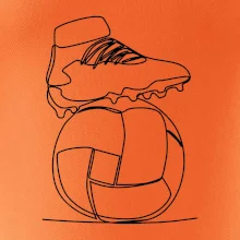 Futbalová lopta kopačka jedným ťahom