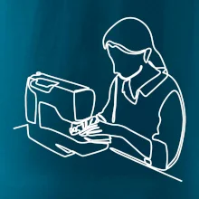 Krajčírka a šijací stroj jedným ťahom