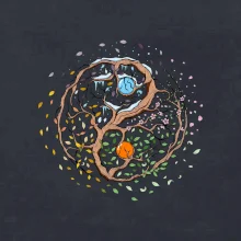 Yin & Yang strom - zima, leto Yin & Yang strom - zima, leto