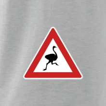 Dopravná značka - Pozor pštros Dopravná značka - Pozor pštros