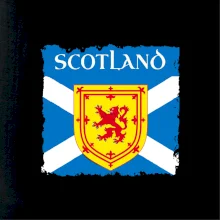 Škótska vlajka s erbom leva