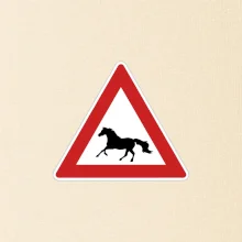 Dopravná značka - Pozor kôň bežiaci