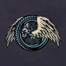 Moto koleso s krídlami