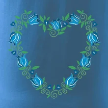 Modré tulipánové srdiečko (Pecka design)