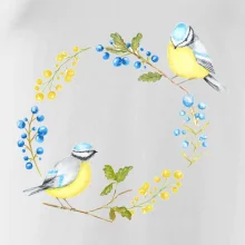 Sýkorky na kruhu z kvetov