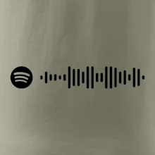Spotify kód na prsníku