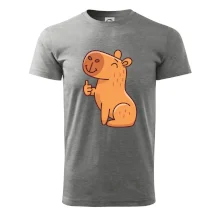 Kapybara s palcom hore