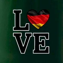 Love Nemecká vlajka Love Nemecká vlajka