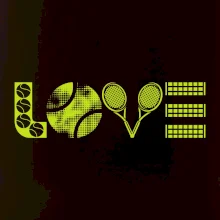 Tenis love nápis