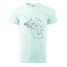 Lezec na skale jedným ťahom Lezec na skale jedným ťahom