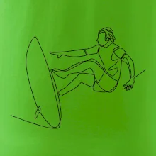 Surfer na vlne jedným ťahom