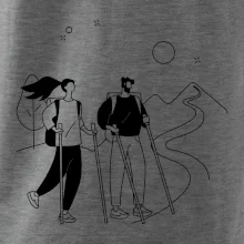 Kreslený pár na výlete