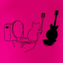 Mačka a gitara WC