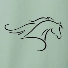 Kôň - bežiaci silueta hlavy Kôň - bežiaci silueta hlavy