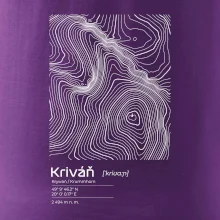 Kriváň - vrstevnice v obdĺžniku