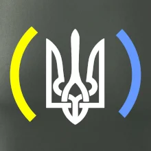 Ukrajina trojzubec s farbami