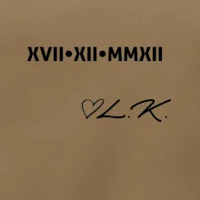 Dátum výročia a iniciály