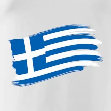 Grécko vlajka - štetkou