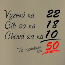 Vyzerá, cíti sa, chová sa - 50 rokov