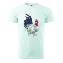 Kohút kreslený biely