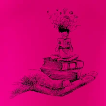 Čitateľ - ruka kreslená